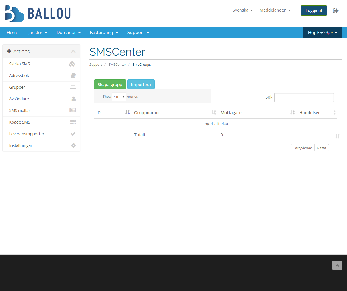 Ballou SMS.